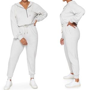 Spiritual Gangster Women's Gray Sweat Lounge Jumpsuit Size Small S